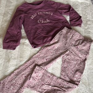 Carters Girls Bell Bottom Pant Sweatshirt Size 7 Set